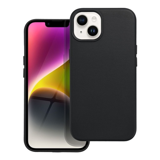 Apple iPhone 14 Leather Mag magsafe husă spate (Negru)