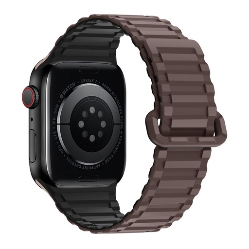 Apple Watch 42 / 44 / 45 / 49 mm Hoco WA06 flexibil magnetic silicon curea cafea negru