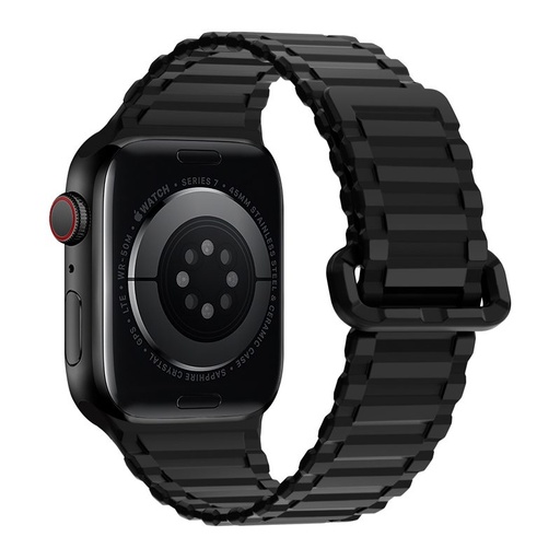 Apple Watch 42 / 44 / 45 / 49 mm Hoco WA06 flexibil magnetic silicon curea negru
