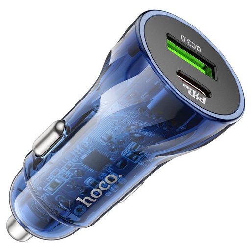 Hoco Z47A auto încărcător rapid, PD & QC conector + lightning cablu, negru