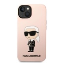 Apple iPhone 14 Karl Lagerfeld Liquid Silicone Ikonik NFT tok (Rózsaszín) – KLHCP14SSNIKBCP