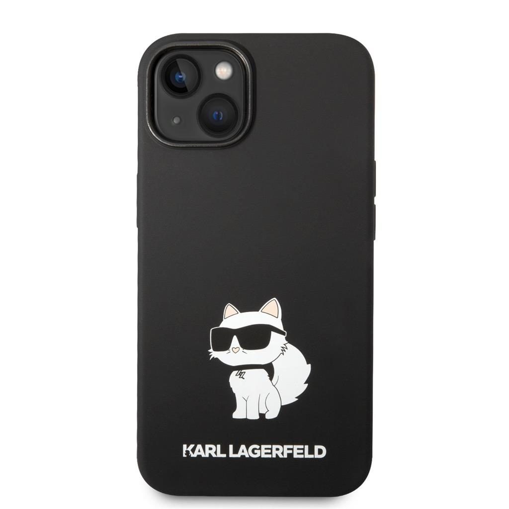 Apple iPhone 14 Black Karl Lagerfeld Liquid Silicone Choupette NFT tok (Fekete) – KLHCP14SSNCHBCK