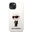 Apple iPhone 14 Plus Karl Lagerfeld Liquid Silicone Ikonik NFT tok (Fehér) – KLHCP14MSNIKBCH