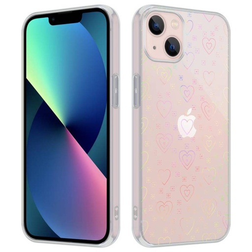 Xiaomi Redmi A1 / Redmi A2 lucios inimă cu model silicon husă spate (Transparent)