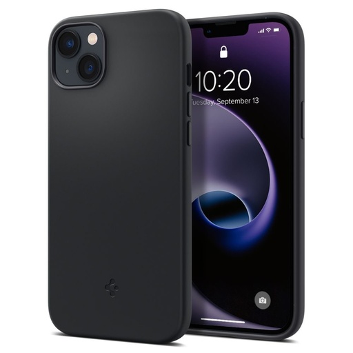 Apple iPhone 14 Spigen fit silicone magsafe husă spate (Negru)