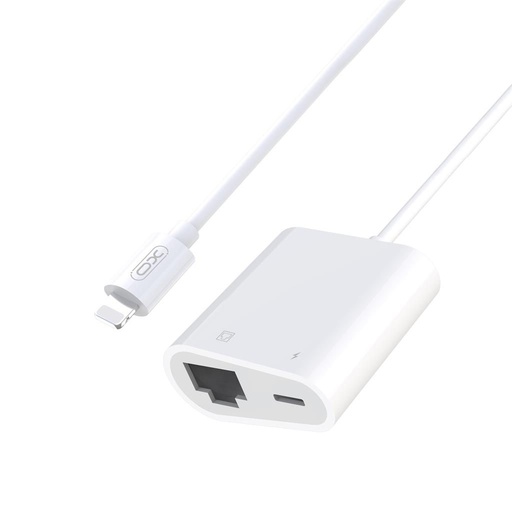 XO GB009 de rețea adapter (Alb) – Lightning–Ethernet conector