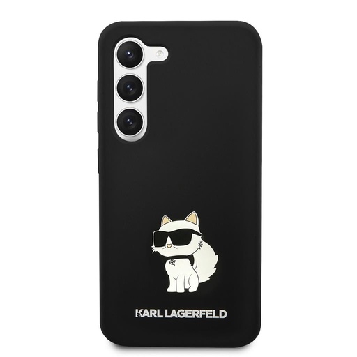 Samsung Galaxy S23+ Negru Karl Lagerfeld Liquid Silicone Choupette NFT husă (Negru) – KLHCS23MSNCHBCK