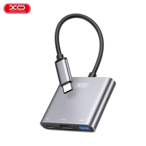 XO HUB011 3 az 1-ben Type-C stație de andocare (Tranish) – multifuncțional distribuitor