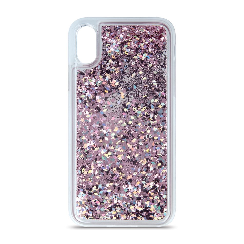 Apple iPhone 14 Plus folyékony glitter hátlap tok (Lila)