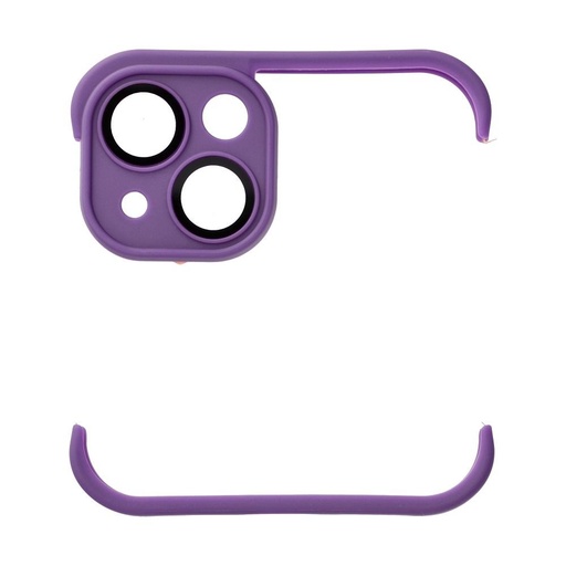 Apple iPhone 13, Bumpers husă cu protecție cameră (Violet închis)