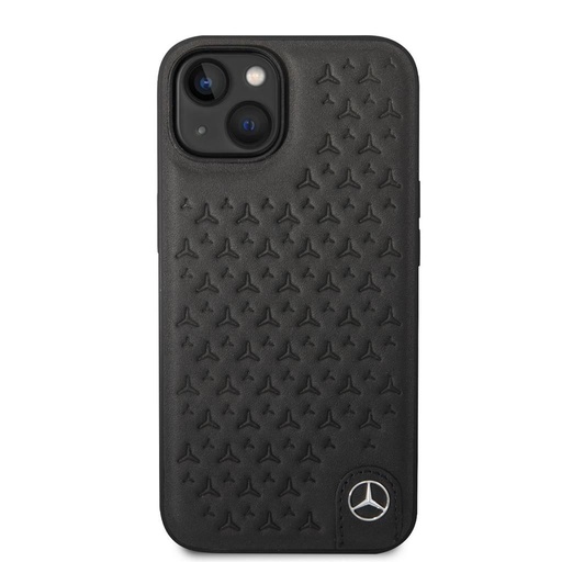 Apple iPhone 14 Mercedes piele husă spate (Negru)