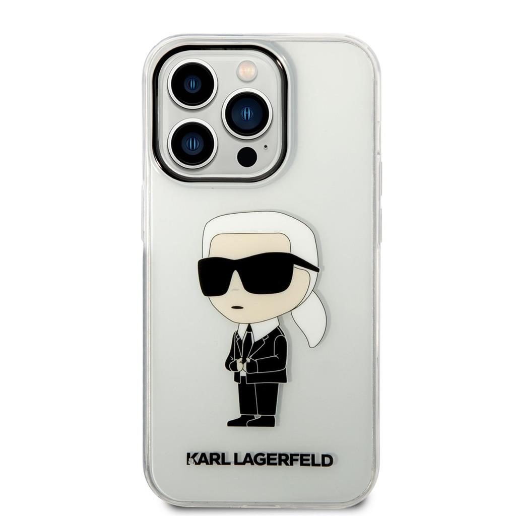 Apple iPhone 14 Pro Max Karl Lagerfeld IML Ikonik NFT tok (Átlátszó) – KLHCP14XHNIKTCT