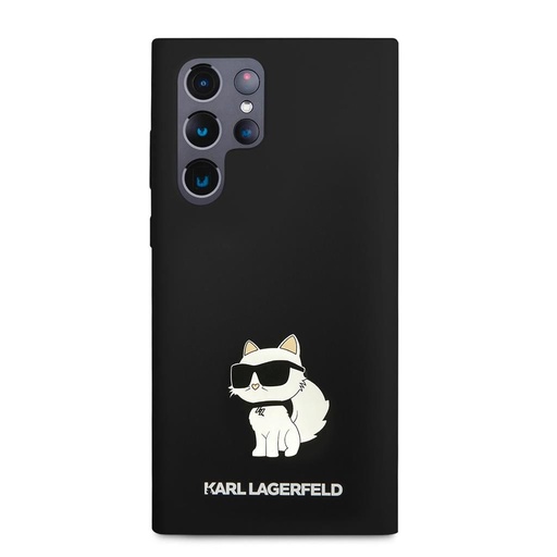 Samsung Galaxy S23 Ultra Negru Karl Lagerfeld Liquid Silicone Choupette NFT husă (Negru) – KLHCS23LSNCHBCK