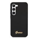 Samsung Galaxy S23+ Guess Liquid Silicone Metal Logo tok (Fekete) - GUHCS23MSLSMK