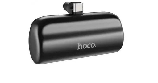 HOCO J106 5000 mAh cu capacitate compact powerbank, type-c cu conector, cu suport negru