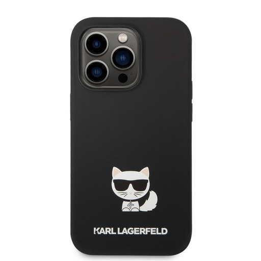 Apple iPhone 14 Pro Karl Lagerfeld Liquid Silicone Choupette husă (Negru) – KLHCP14LSLCTBK