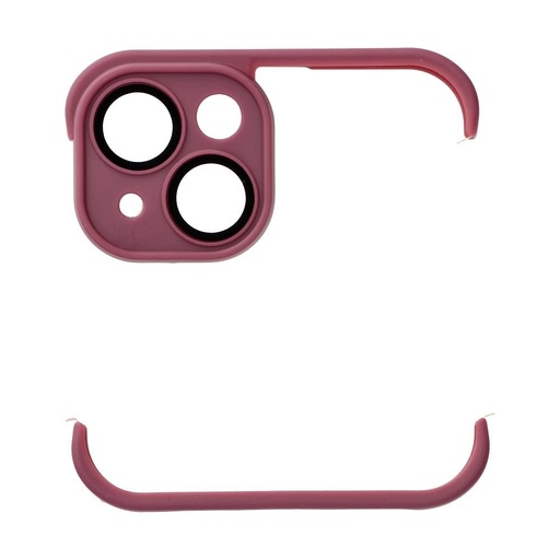 Apple iPhone 14 Mini Bumpers husă cu protecție cameră (Cireașă)