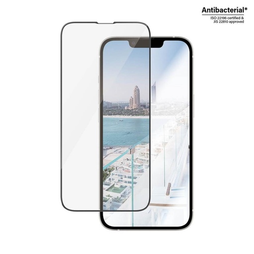 Apple iPhone 13 / 13 Pro / 14 / 16e PanzerGlass ultra wide fit anti-reflexie premium sticlă securizată (Transparent)