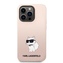 Apple iPhone 14 Pro Max Karl Lagerfeld Liquid Silicone Choupette NFT tok (Rózsaszín) – KLHCP14XSNCHBCP