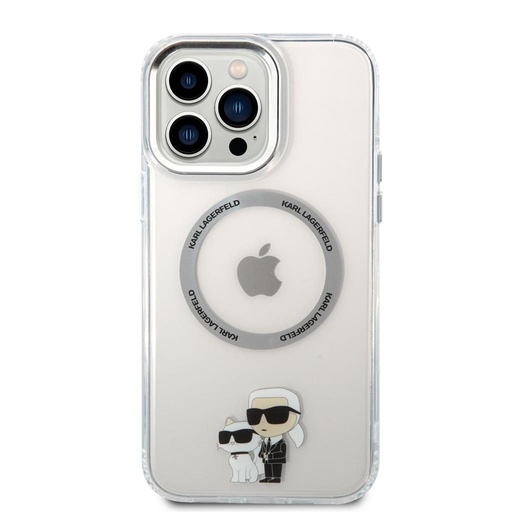 Apple iPhone 13 Pro Max Karl Lagerfeld MagSafe Compatible IML Karl and Choupette NFT husă (Transparent) – KLHMP13XHNKCIT