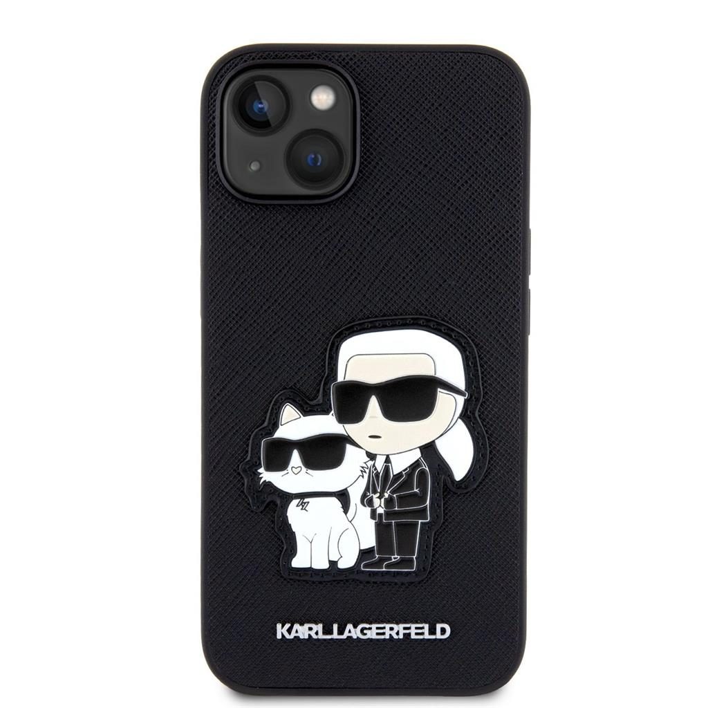 Apple iPhone 14 Karl Lagerfeld PU Saffiano Karl and Choupette NFT tok (Fekete) – KLHCP14SSANKCPK