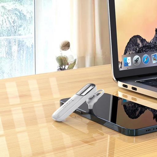 Hoco E57 bluetooth headset, BT V5.0, alb