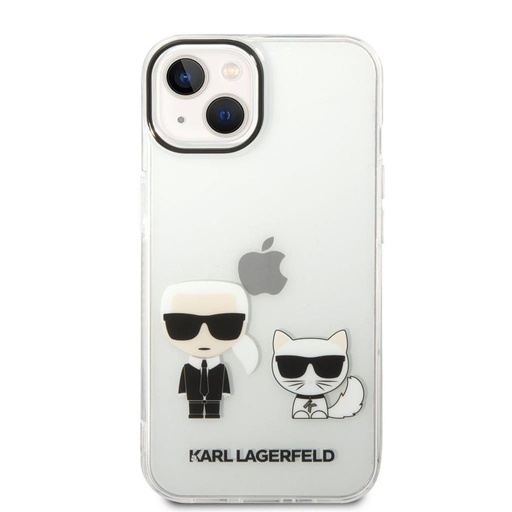 Apple iPhone 14 Karl Lagerfeld PC/TPU Iconic Karl and Choupette husă (Transparent) – KLHCP14SCKTR