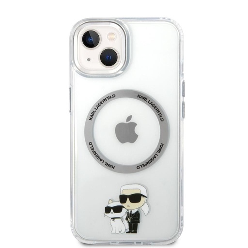 Apple iPhone 14 Karl Lagerfeld MagSafe Compatible IML Karl and Choupette NFT husă (Transparent) – KLHMP14SHNKCIT