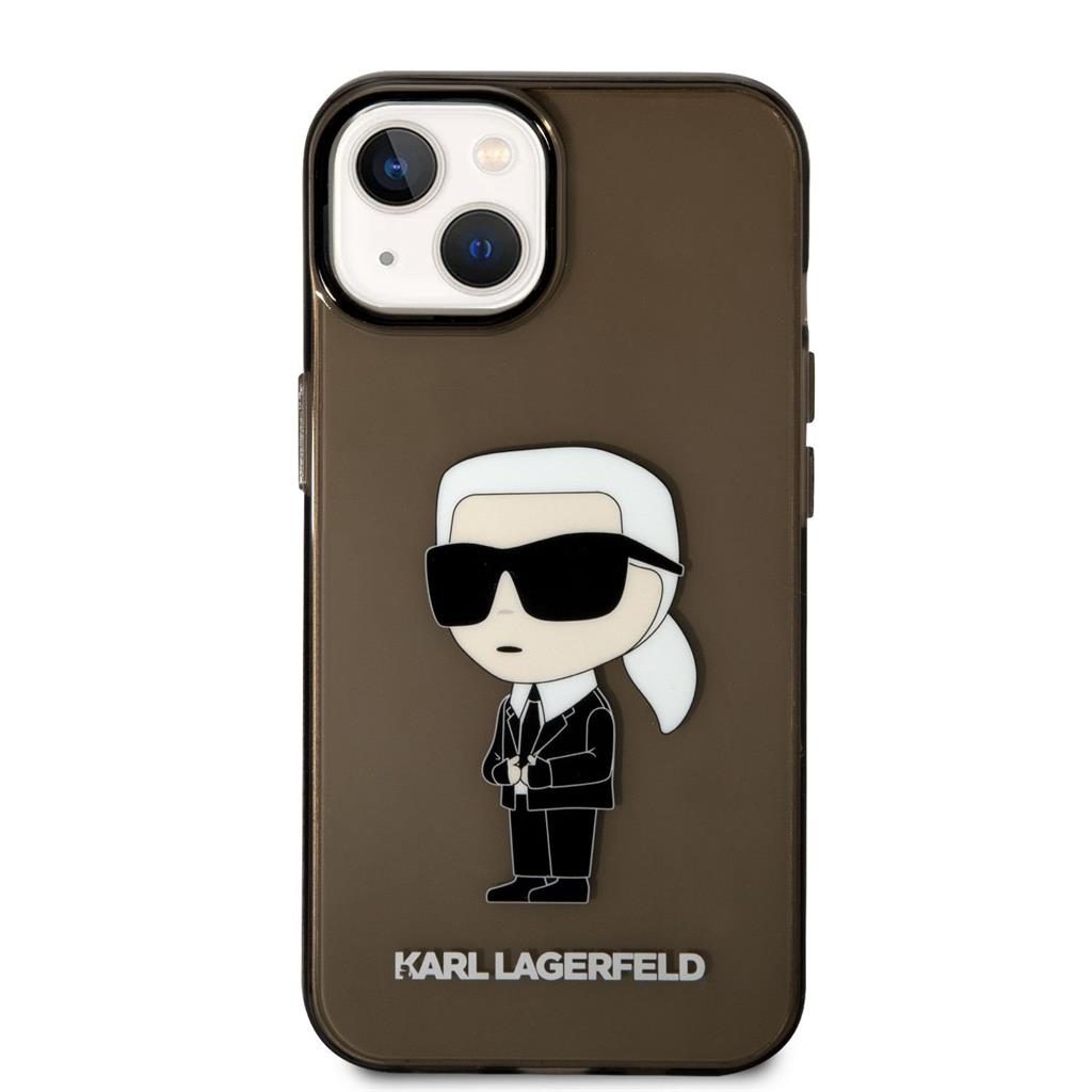 Apple iPhone 14 Plus Karl Lagerfeld IML Ikonik NFT tok (Fekete) – KLHCP14MHNIKTCK