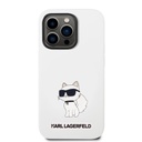 Apple iPhone 14 Pro Karl Lagerfeld Liquid Silicone Choupette NFT tok (Fehér) – KLHCP14LSNCHBCH