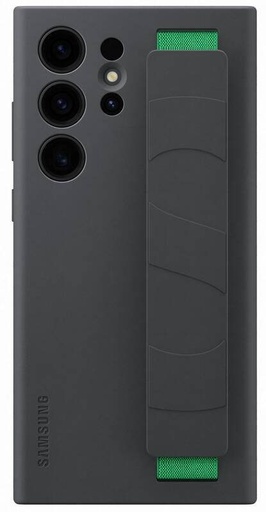 Samsung Galaxy S23 Ultra Silicone Cover husă cu cordon (Negru)