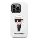 Apple iPhone 14 Pro Karl Lagerfeld Liquid Silicone Ikonik NFT tok (Fehér) – KLHCP14LSNIKBCH