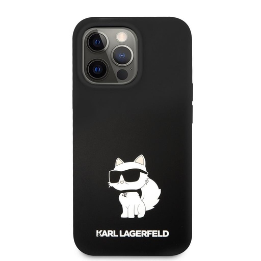 Apple iPhone 13 Pro Karl Lagerfeld Liquid Silicone Choupette NFT husă (Negru) – KLHCP13LSNCHBCK