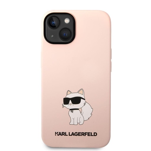 Apple iPhone 14 Plus Karl Lagerfeld Liquid Silicone Choupette NFT husă (Roz) – KLHCP14MSNCHBCP