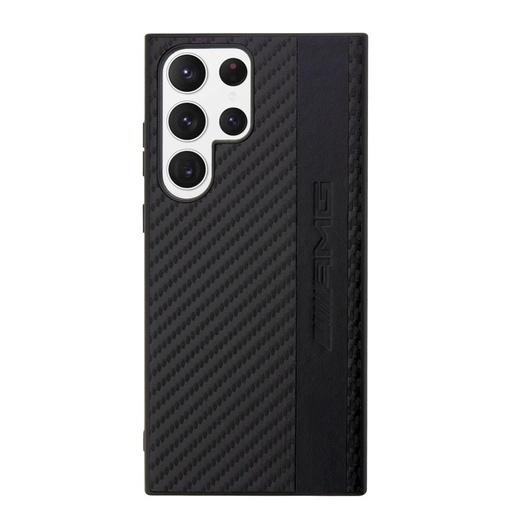 Samsung Galaxy S23 Ultra AMG carbon stripe cu model silicon husă spate AMHCS23LBLSCA (Negru)