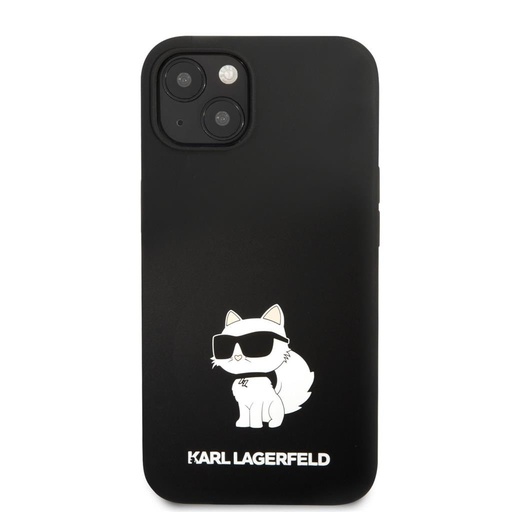 Apple iPhone 13 Karl Lagerfeld Liquid Silicone Choupette NFT husă (Negru) – KLHCP13MSNCHBCK