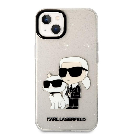 Apple iPhone 13 Karl Lagerfeld IML Glitter Karl and Choupette NFT husă (Transparent) – KLHCP13MHNKCTGT