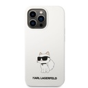 Apple iPhone 13 Pro Max Karl Lagerfeld Liquid Silicone Choupette NFT tok (Fehér) – KLHCP13XSNCHBCH