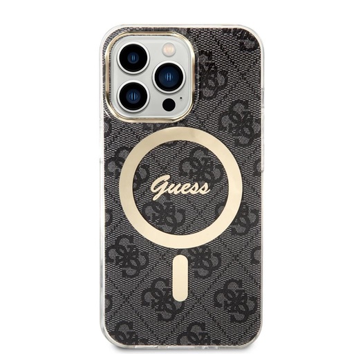 Apple iPhone 13 Pro Guess 4G IML MagSafe husă (Negru) - GUHMP13LH4STK