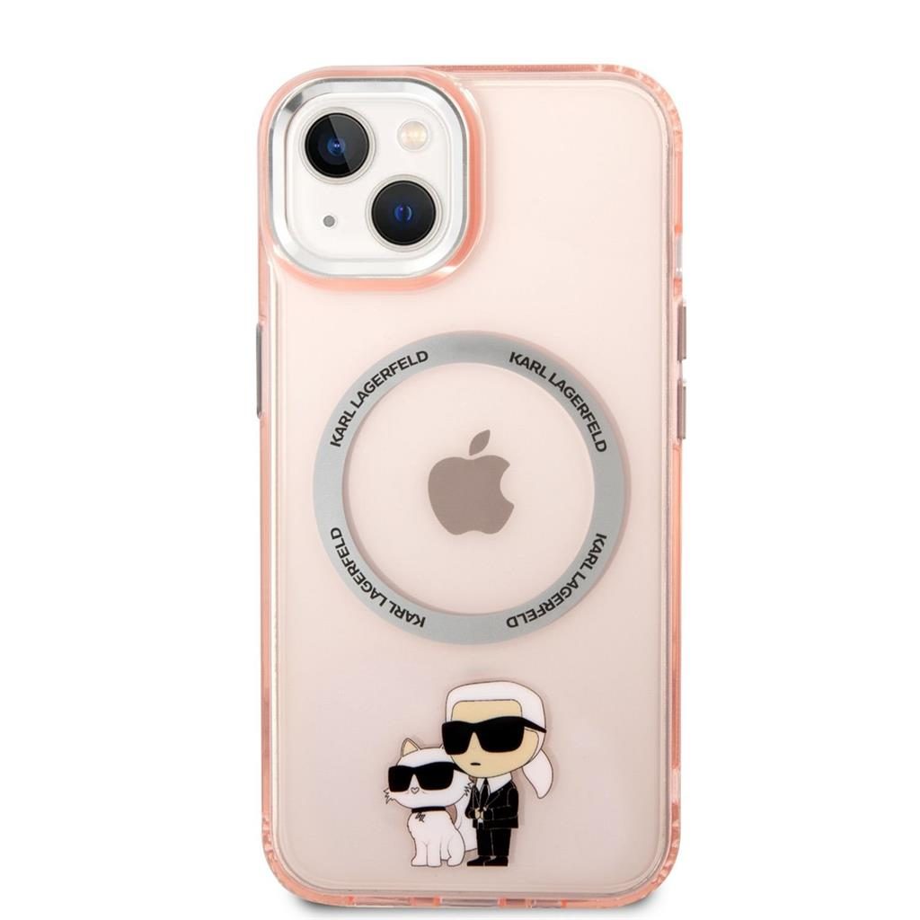 Apple iPhone 14 Plus Karl Lagerfeld MagSafe Compatible IML Karl and Choupette NFT tok (Rózsaszín) – KLHMP14MHNKCIP