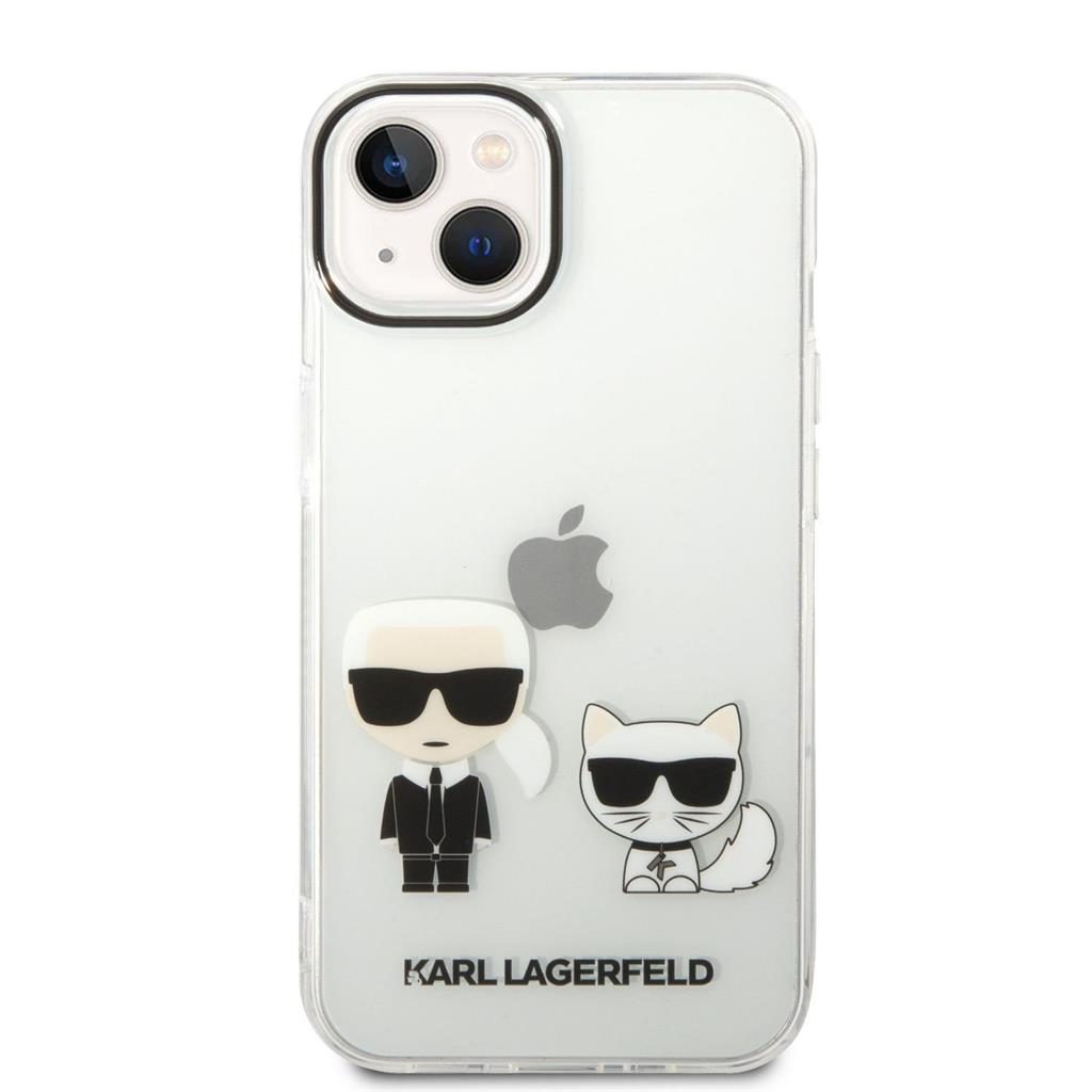 Apple iPhone 14 Plus Karl Lagerfeld PC/TPU Ikonik Karl and Choupette tok (Átlátszó) – KLHCP14MCKTR