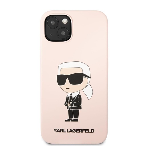 Apple iPhone 13 Karl Lagerfeld Liquid Silicone Iconic NFT husă (Roz) – KLHCP13MSNIKBCP