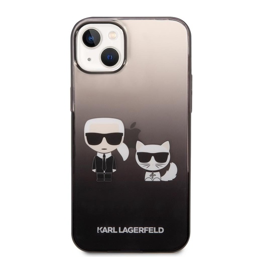 Apple iPhone 14 Plus Karl Lagerfeld Gradient Karl and Choupette husă (Negru) – KLHCP14MTGKCK