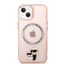 Apple iPhone 14 Karl Lagerfeld MagSafe Compatible IML Karl and Choupette NFT tok (Rózsaszín) – KLHMP14SHNKCIP