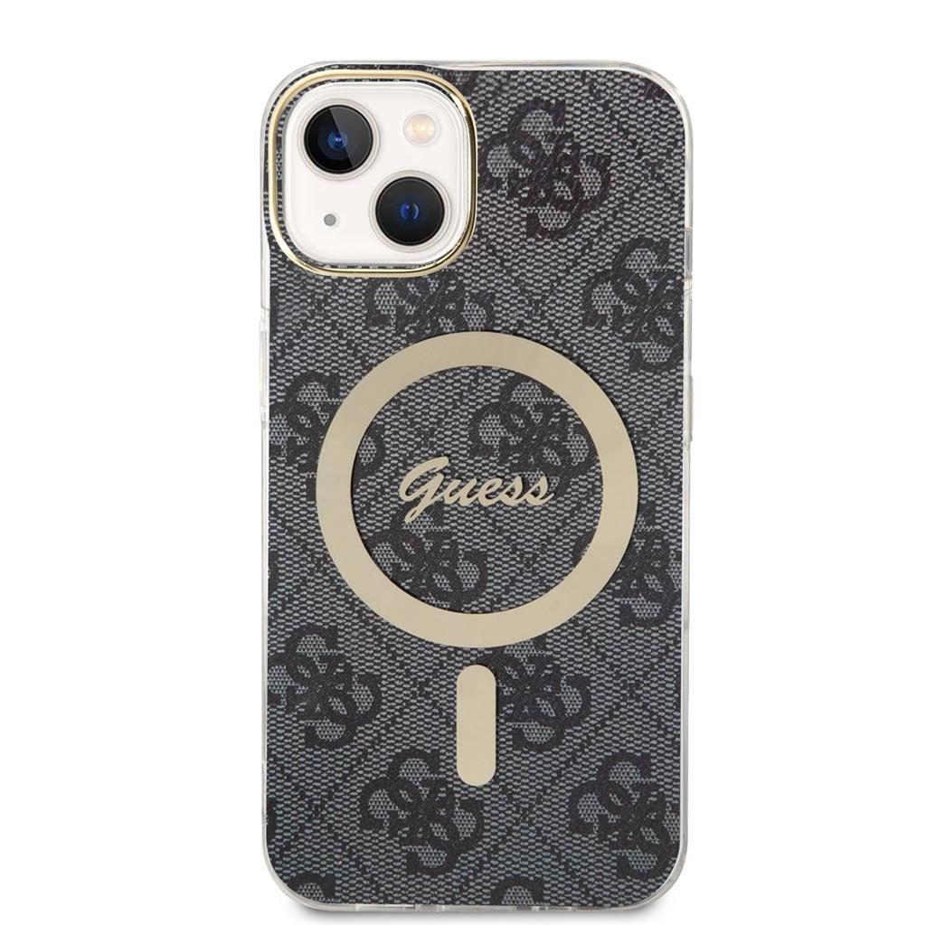 Apple iPhone 14 Guess 4G IML MagSafe tok (Fekete) - GUHMP14SH4STK