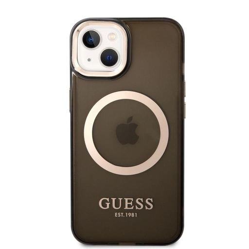 Apple iPhone 14 Plus Guess Translucent MagSafe compatibil husă (Negru) – GUHMP14MHTCMK