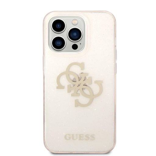 Apple iPhone 14 Pro Max Guess TPU Big 4G Full Glitter husă (Auriu) – GUHCP14XPCUGL4GGO