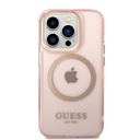 Apple iPhone 14 Pro Max Guess áttetsző MagSafe tok (Rózsaszín) – GUHMP14XHTCMP