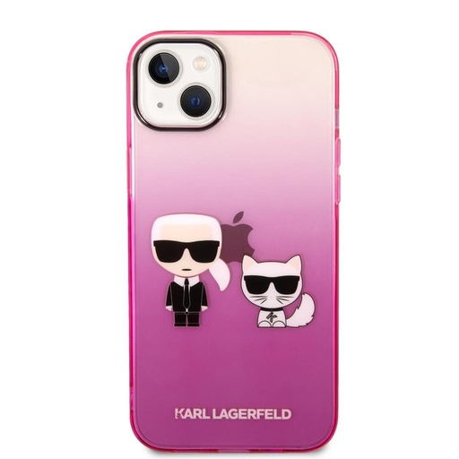 Apple iPhone 14 Plus Karl Lagerfeld Gradient Karl and Choupette husă (Roz) – KLHCP14MTGKCP