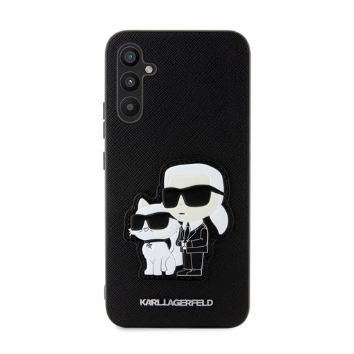 Samsung Galaxy A54 5G Karl Lagerfeld PU Saffiano Karl and Choupette NFT husă (Negru) – KLHCA54SANKCPK